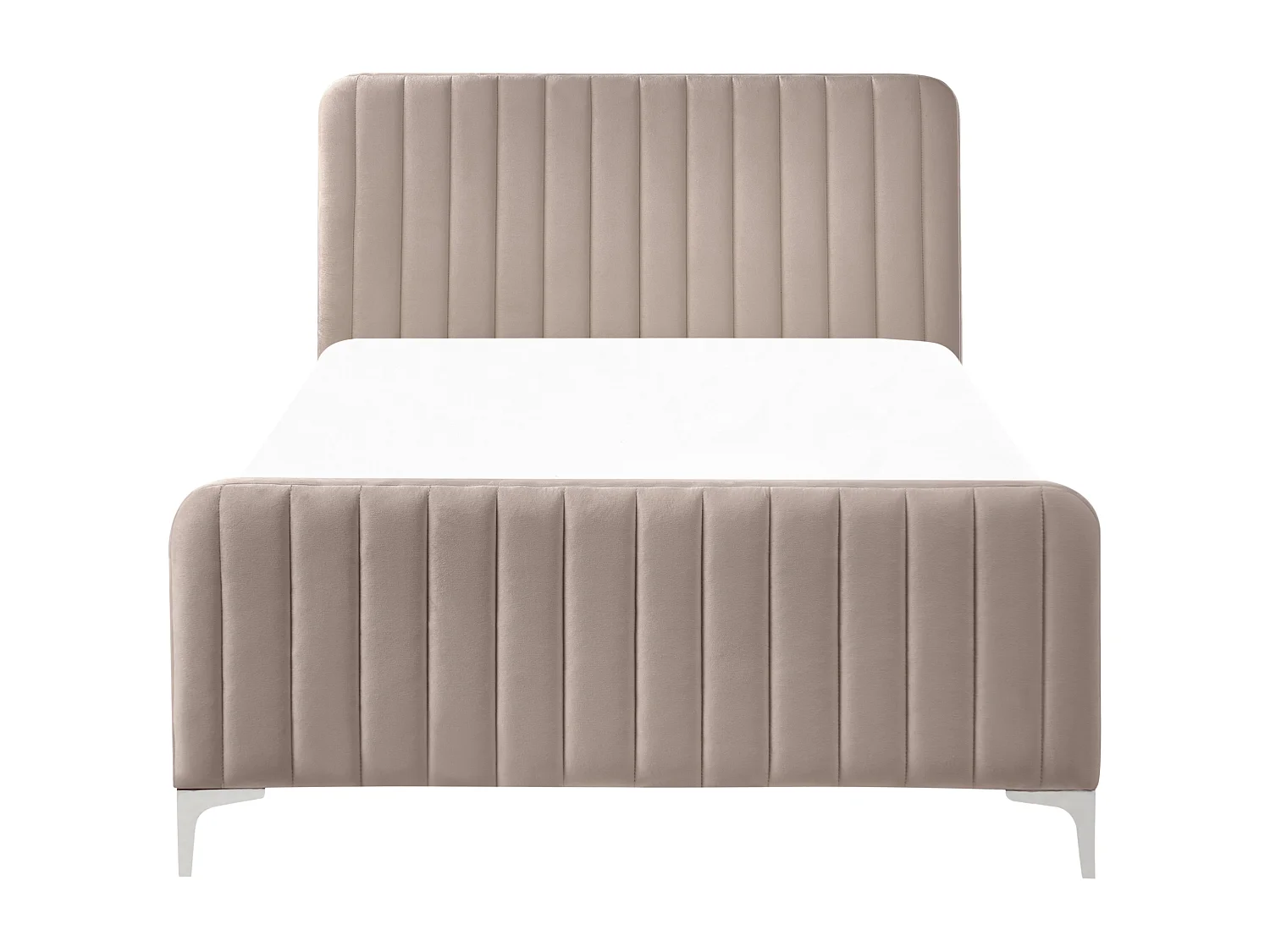 Lit avec sommier Velours LUNAN 120 x 200 cm Taupe