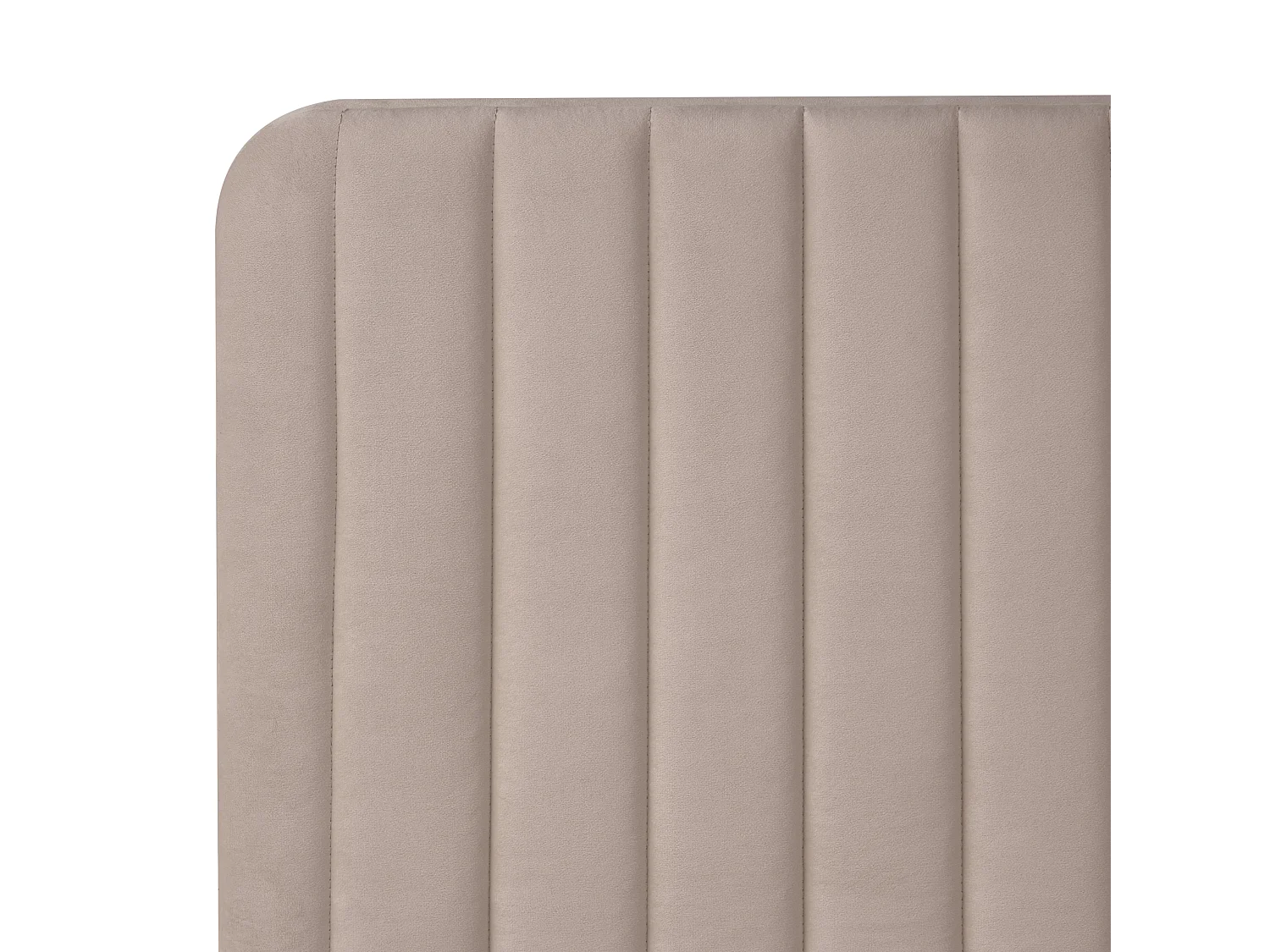 Lit avec sommier Velours LUNAN 120 x 200 cm Taupe