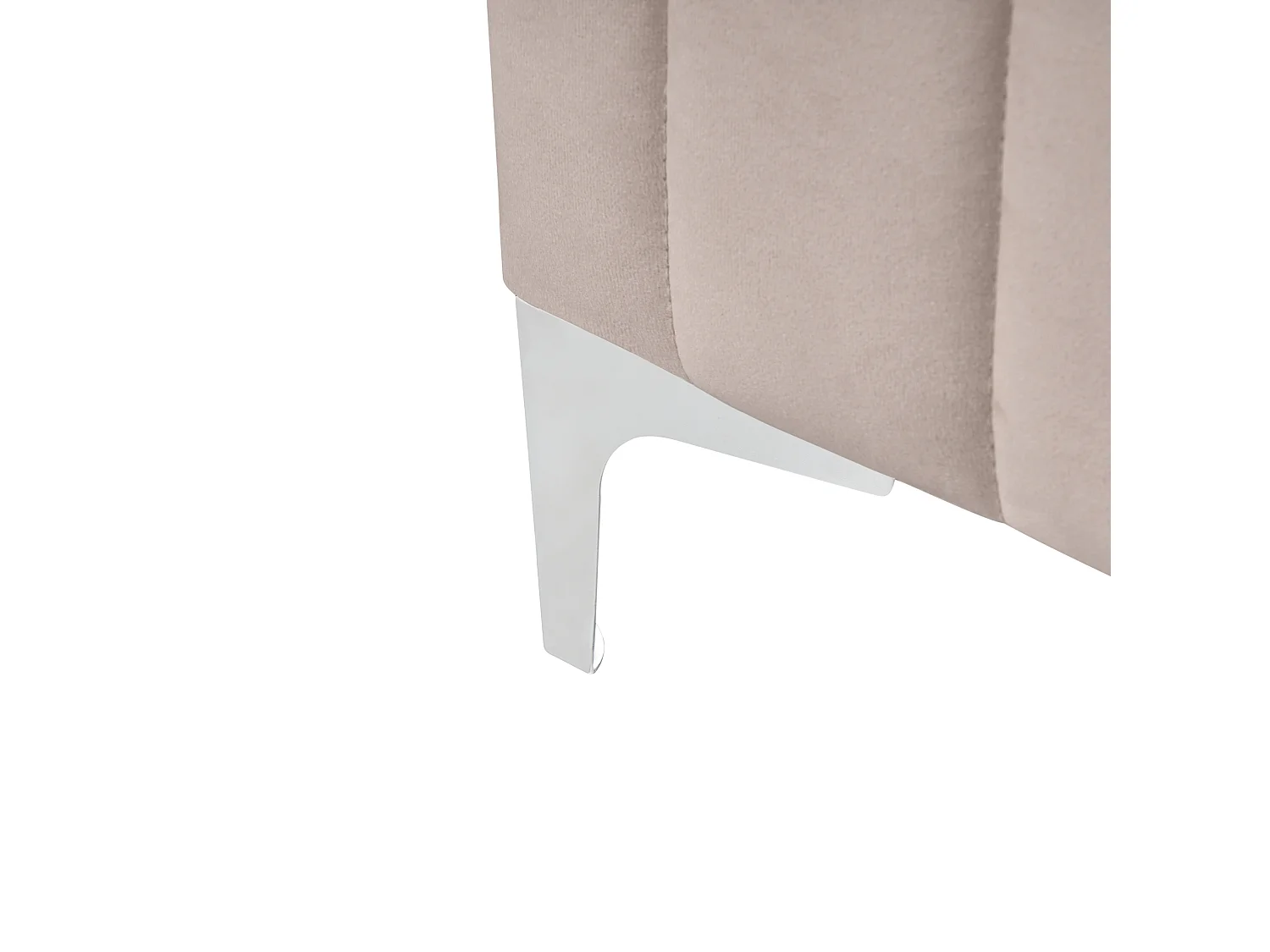 Bed Velvet LUNAN 120 x 200 cm (EU Small Double) Taupe