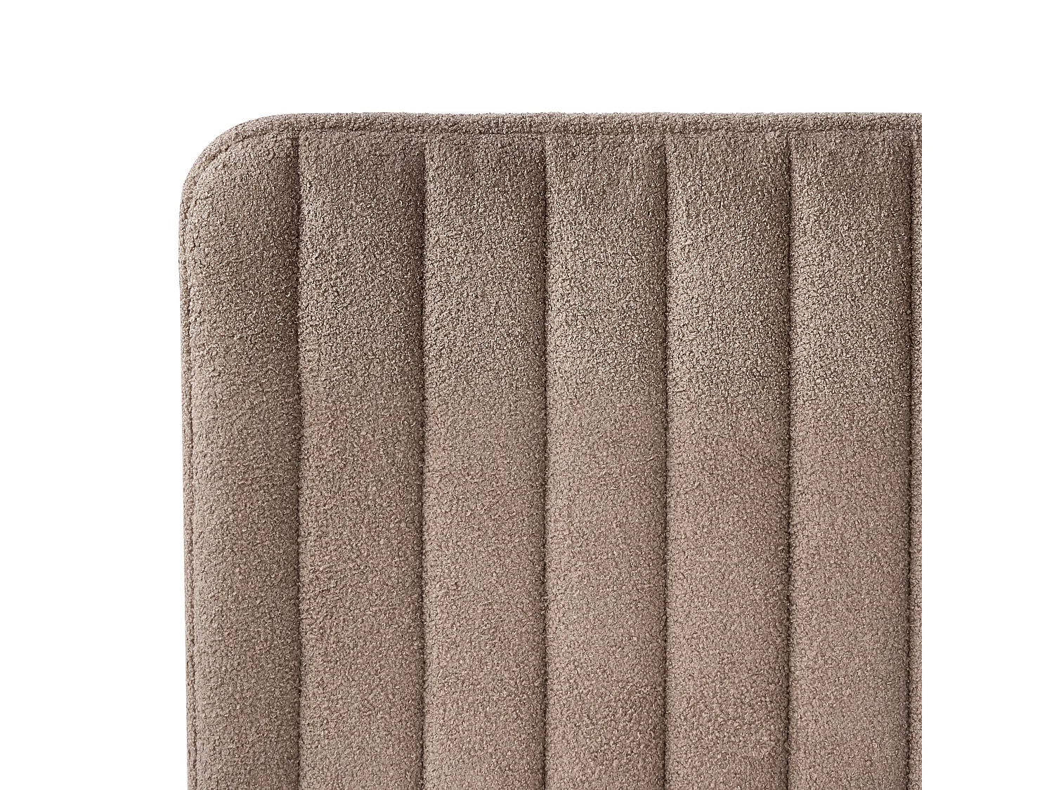 Lit avec sommier Bouclé LUNAN 120 x 200 cm Taupe