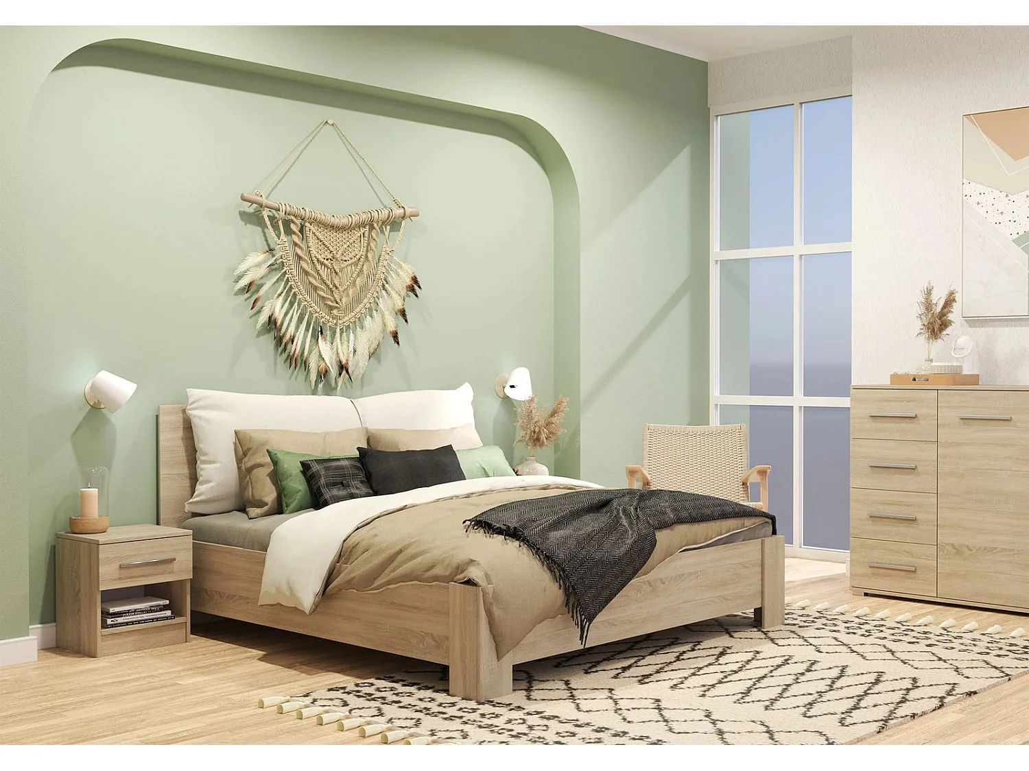 Table de chevet Oswin - Chêne