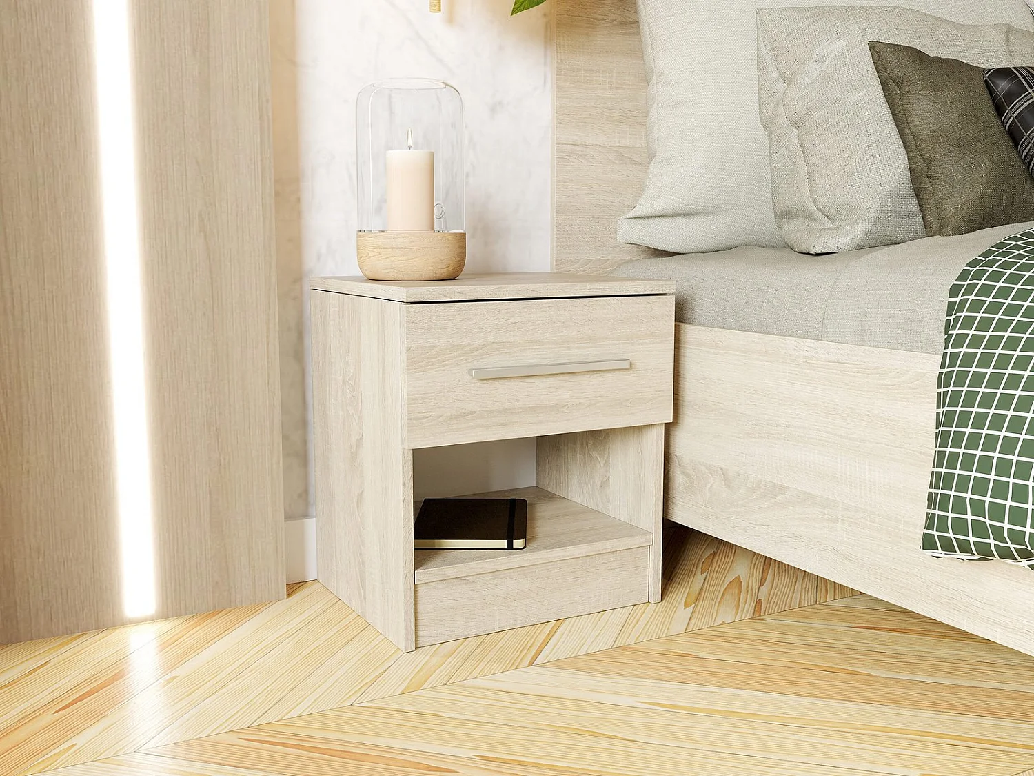 Table de chevet Oswin - Chêne