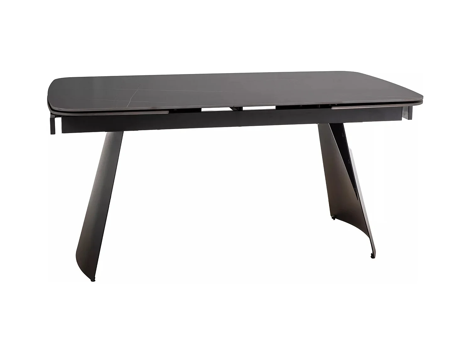 Esstisch Bacardi-Lux 90x160-240/Keramik&Metall/Ausziehbar/Schwarz