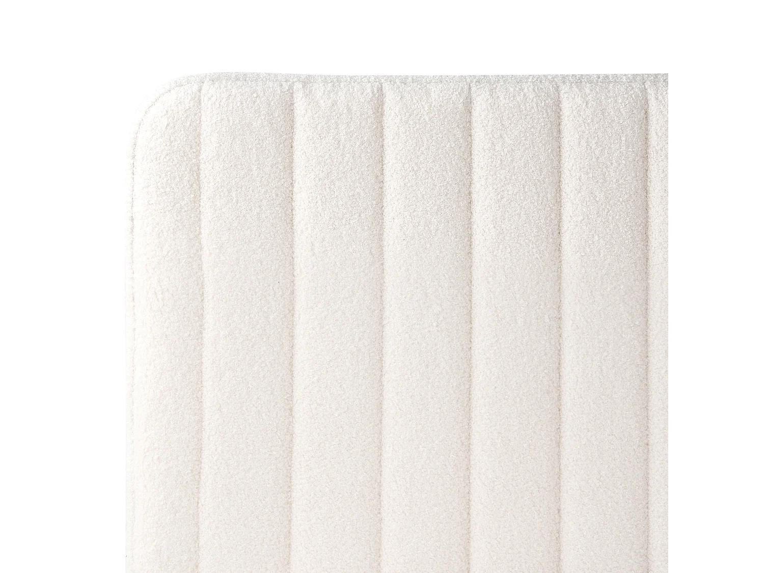 Lit avec sommier Bouclé LUNAN 120 x 200 cm Blanc cassé