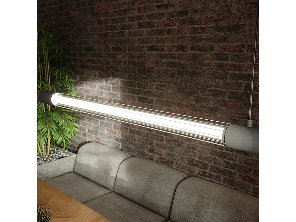 Applique murale Opal noire linéaire 105 cm