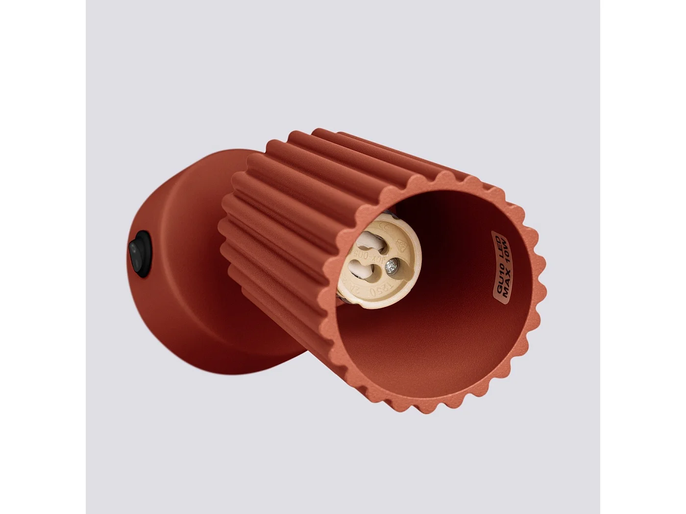 Applique Onyx rouge ocre avec interrupteur