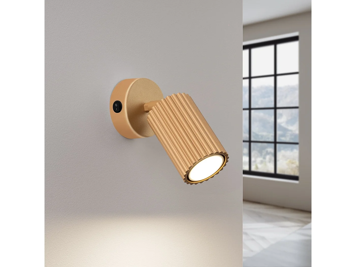 Applique Onyx or avec interrupteur