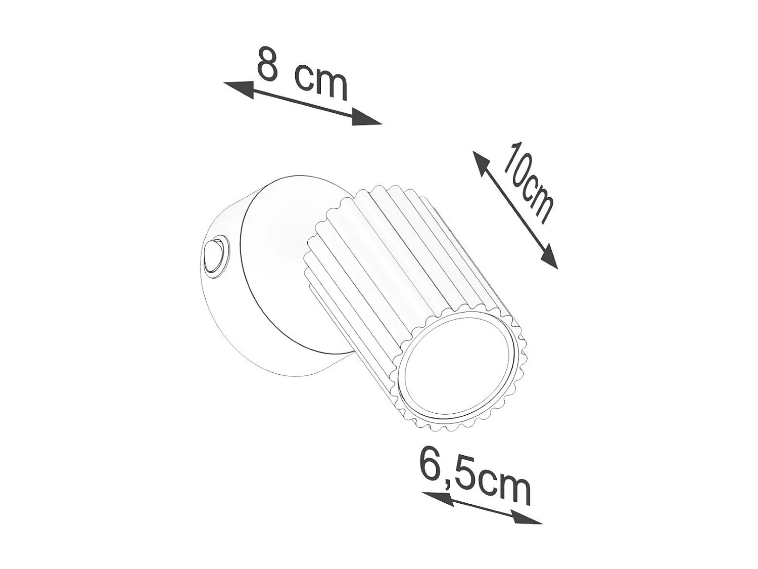 Applique Onyx or avec interrupteur