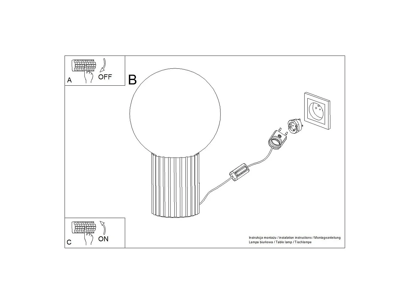 Lampe à poser Orbis outremer