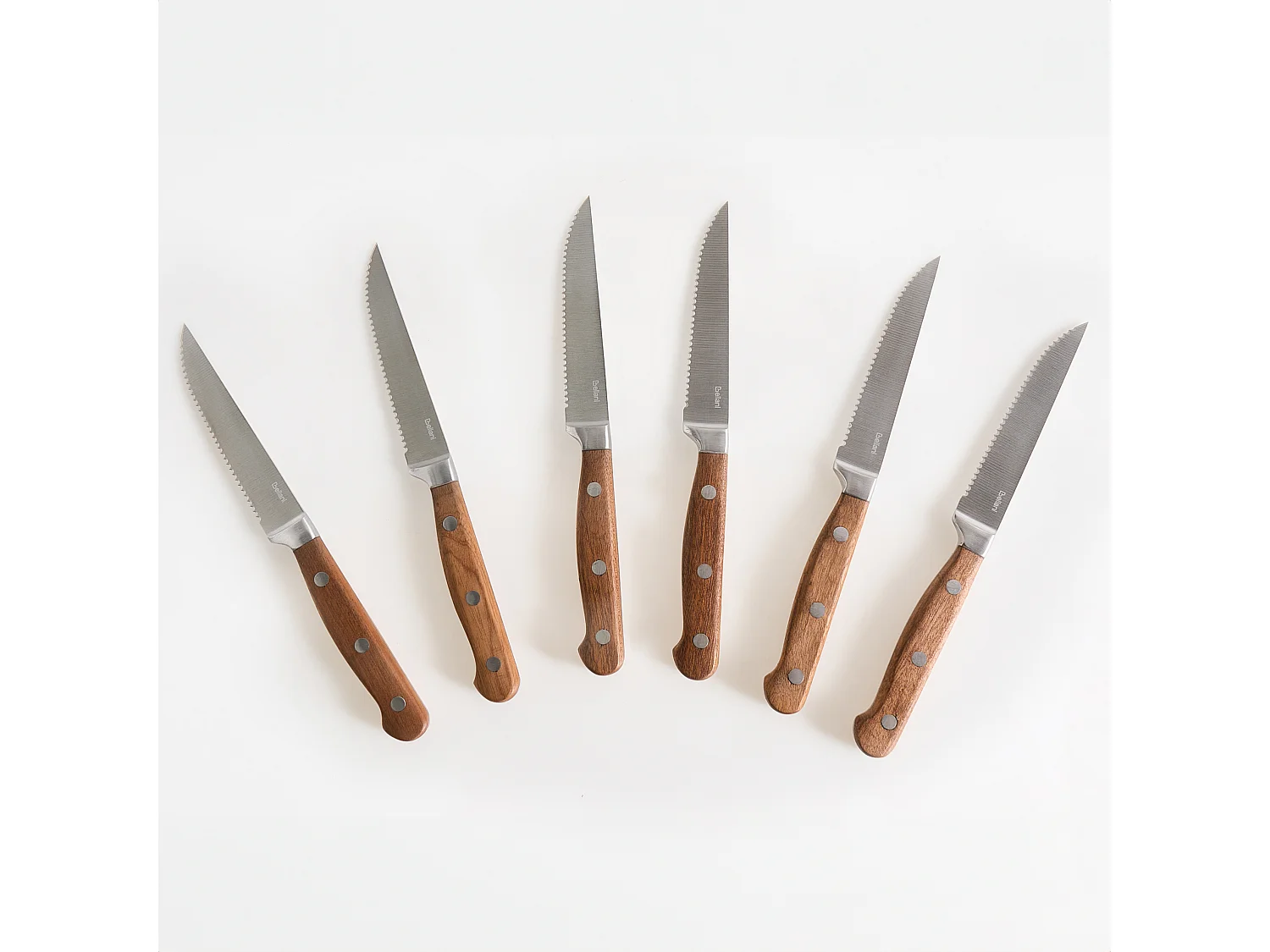 Lot de 6 couteaux à steak NAGANO Marron