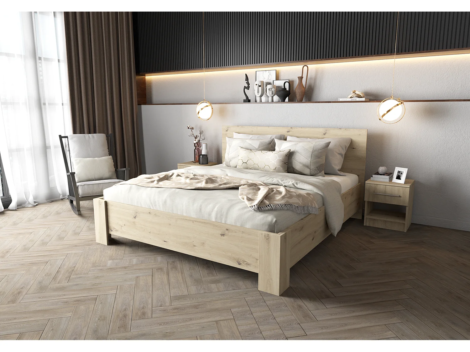 Table de chevet Oswin - Artisan