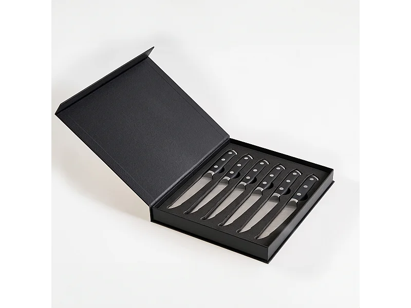 Lot de 6 couteaux à steak TOYAMA Noir