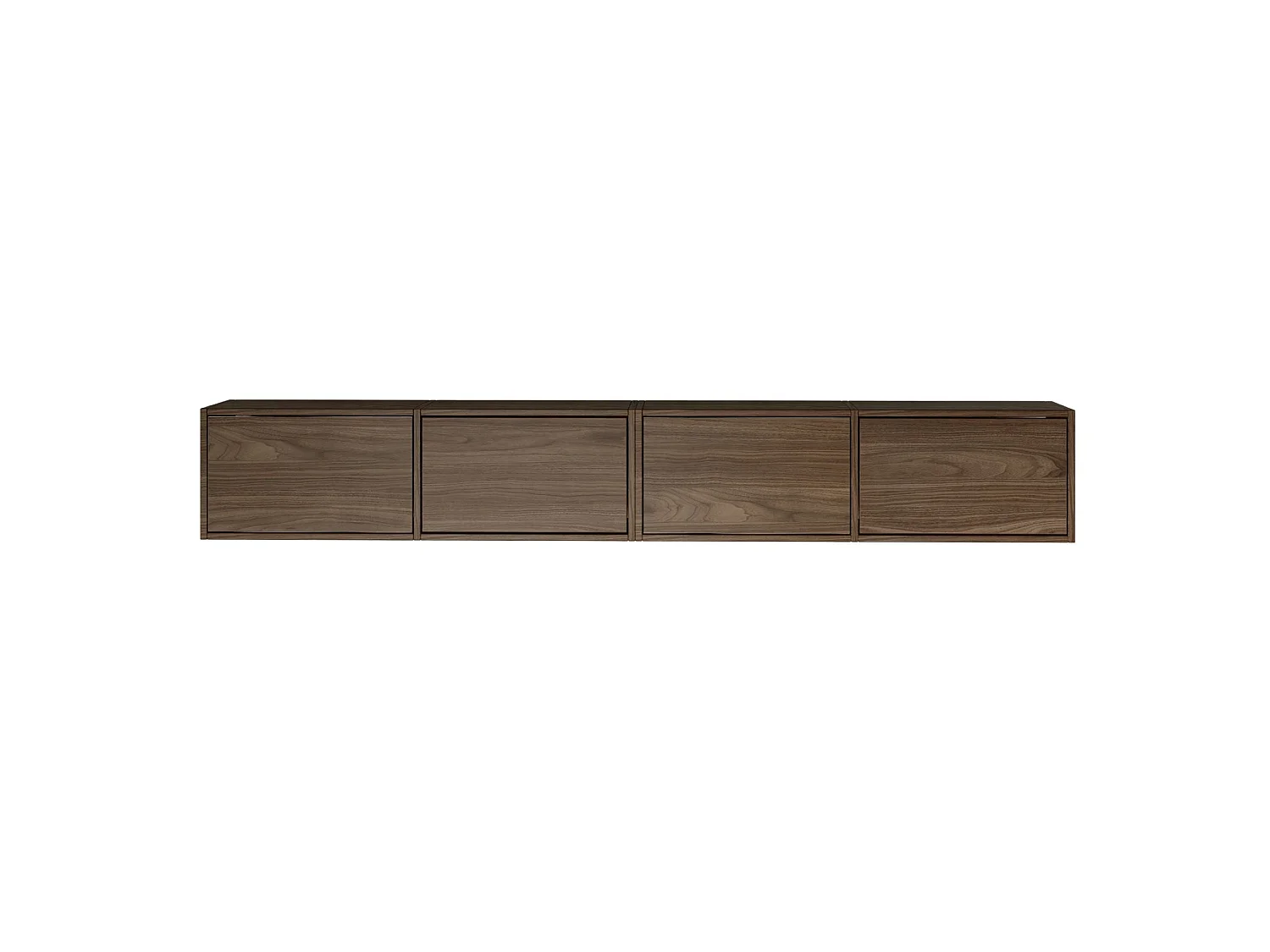 Hängendes TV-Board mit vier Klappen 200 cm – Holzoptik Walnuss Wisconsin – FRAMME