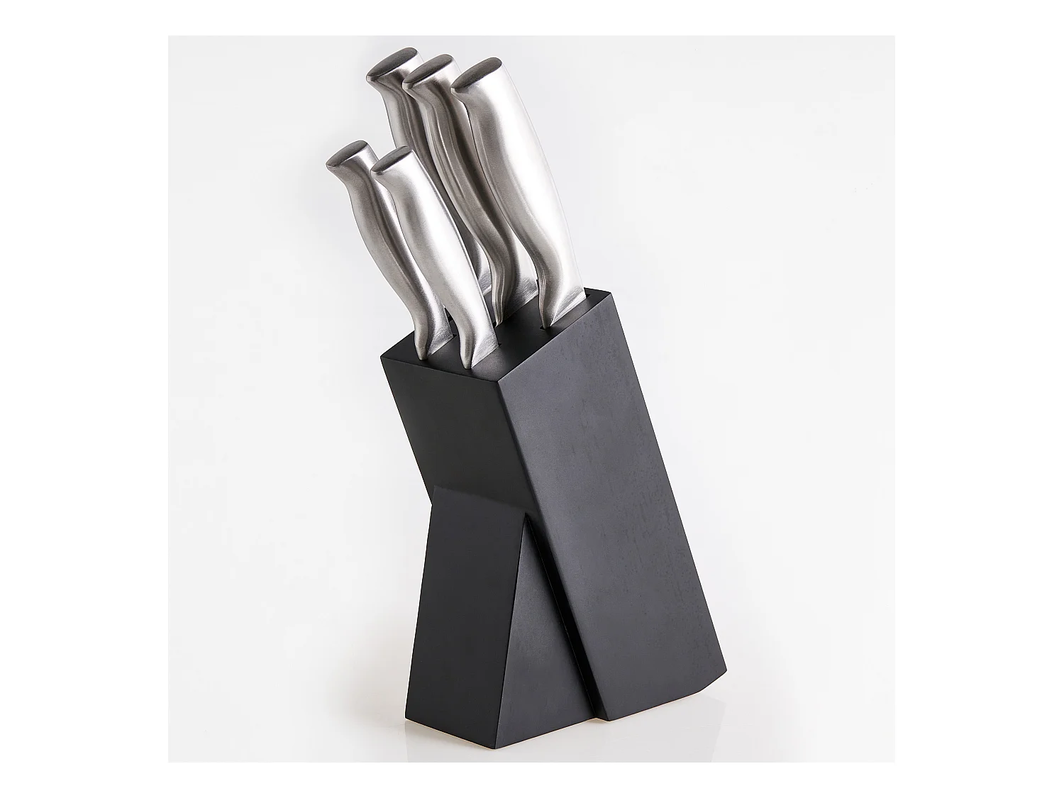 Lot de 5 couteaux dans un bloc MASHIKO Argenté