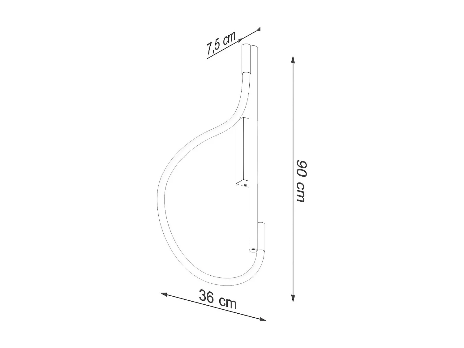 Applique Luma noir LED 2700-6500K