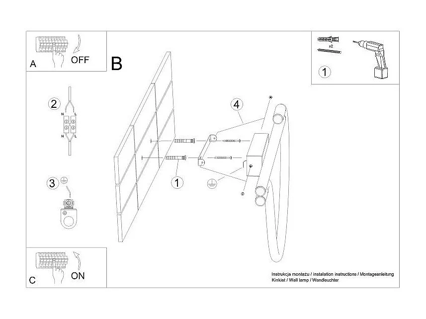 Applique Luma noir LED 2700-6500K