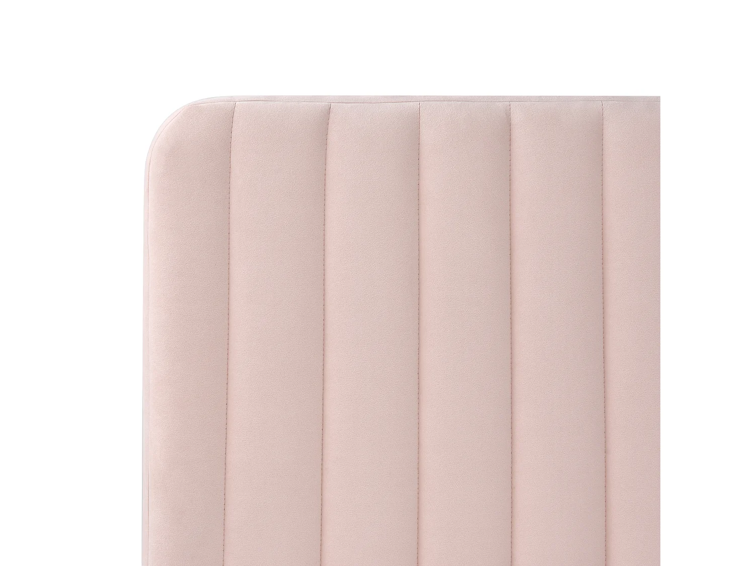 Lit avec sommier Velours LUNAN 120 x 200 cm Rose pastel