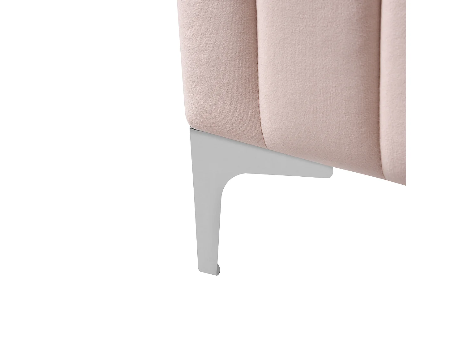 Lit avec sommier Velours LUNAN 120 x 200 cm Rose pastel