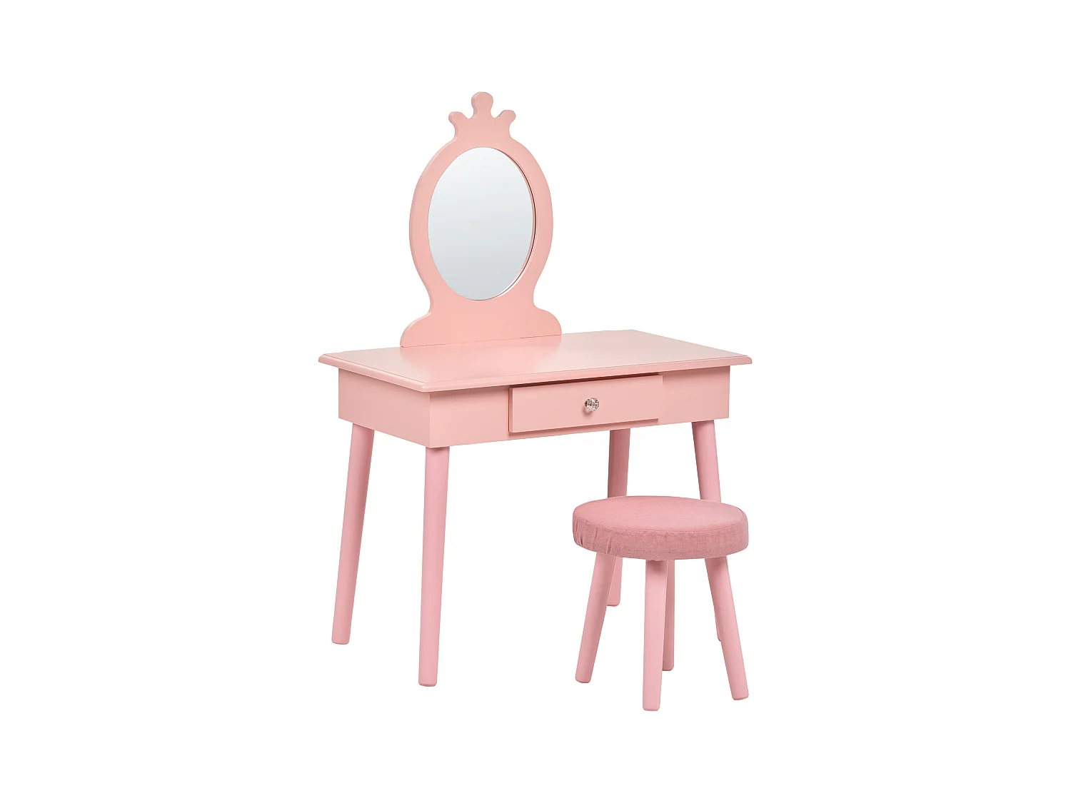 Coiffeuse pour enfants avec tabouret MARGIE Rose