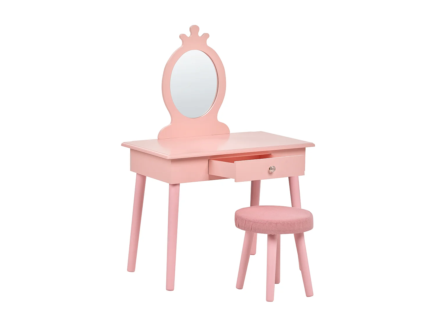 Coiffeuse pour enfants avec tabouret MARGIE Rose