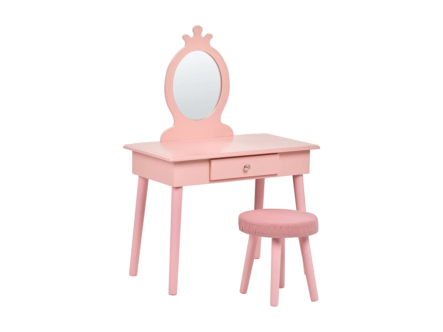 Coiffeuse pour enfants avec tabouret MARGIE Rose