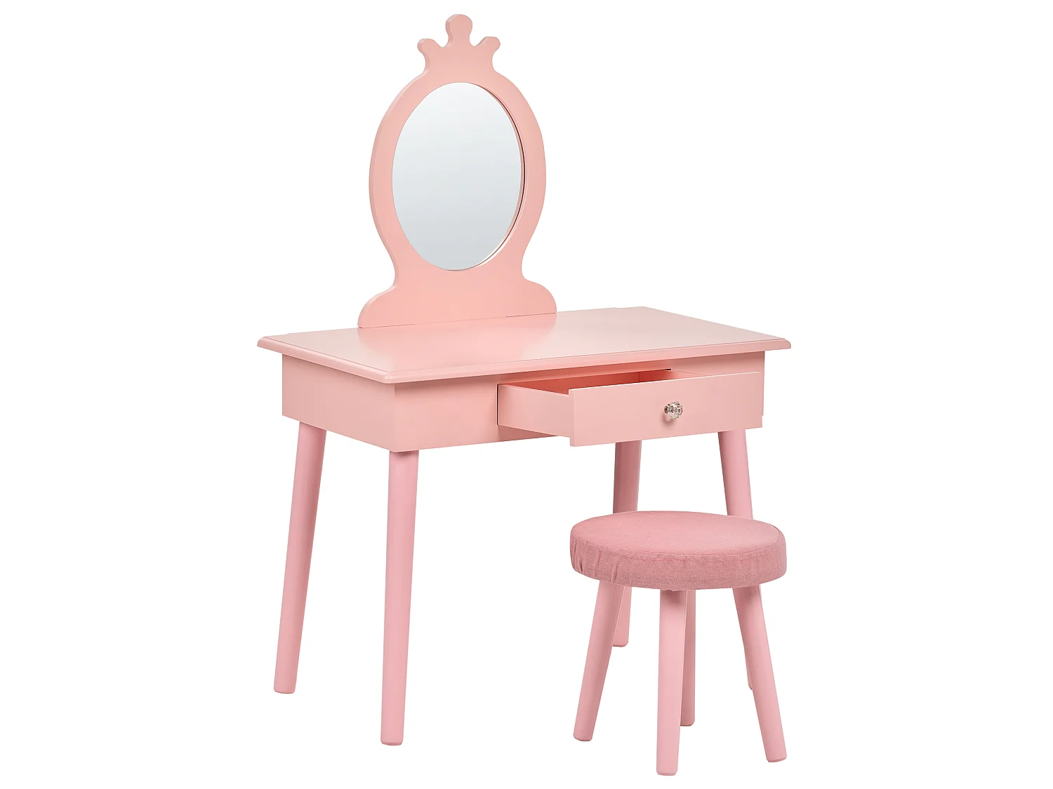Kids Vanity Table with Stool MARGIE Pink