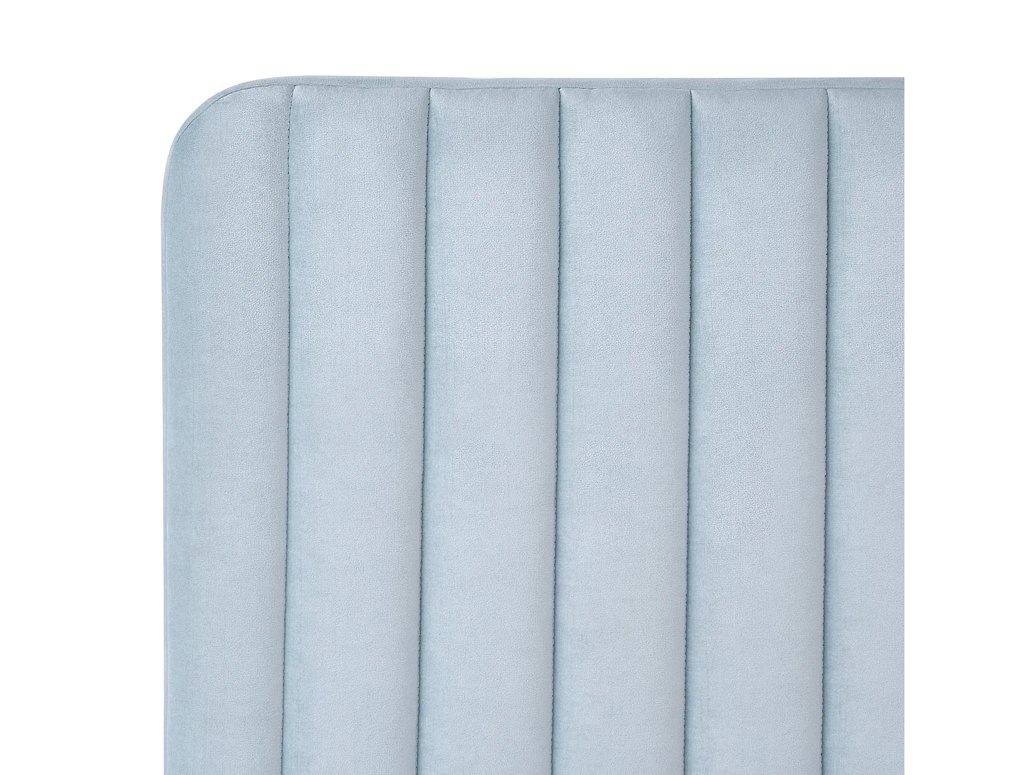 Lit avec sommier Velours LUNAN 120 x 200 cm Bleu clair