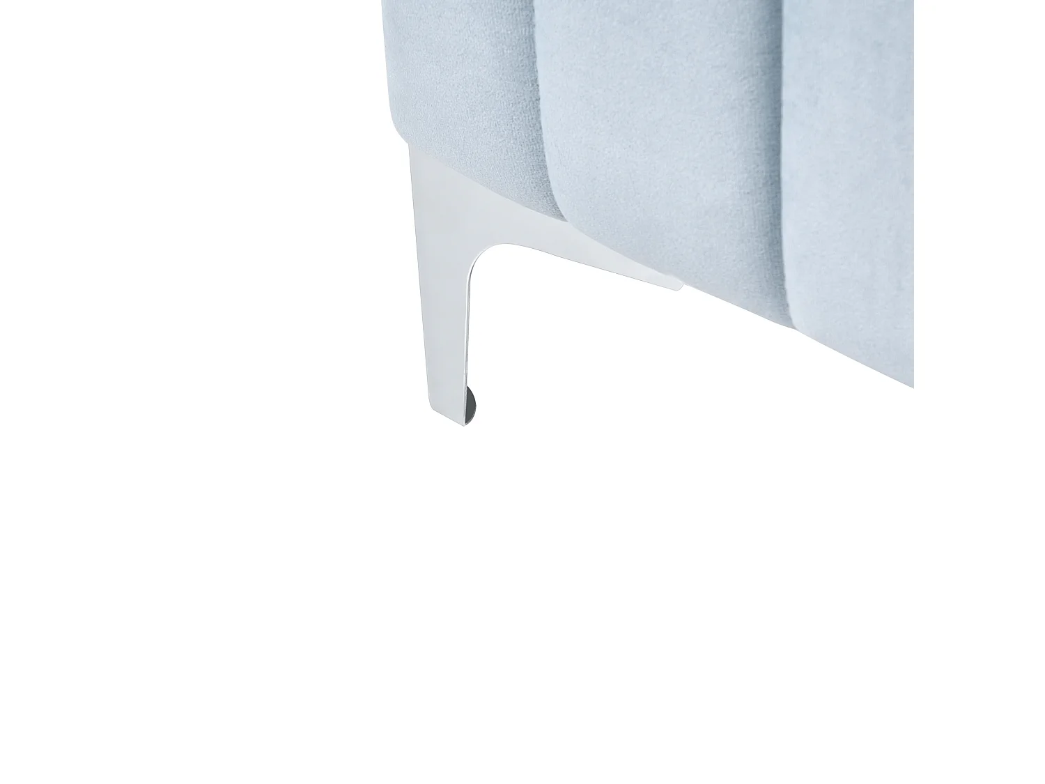 Lit avec sommier Velours LUNAN 120 x 200 cm Bleu clair