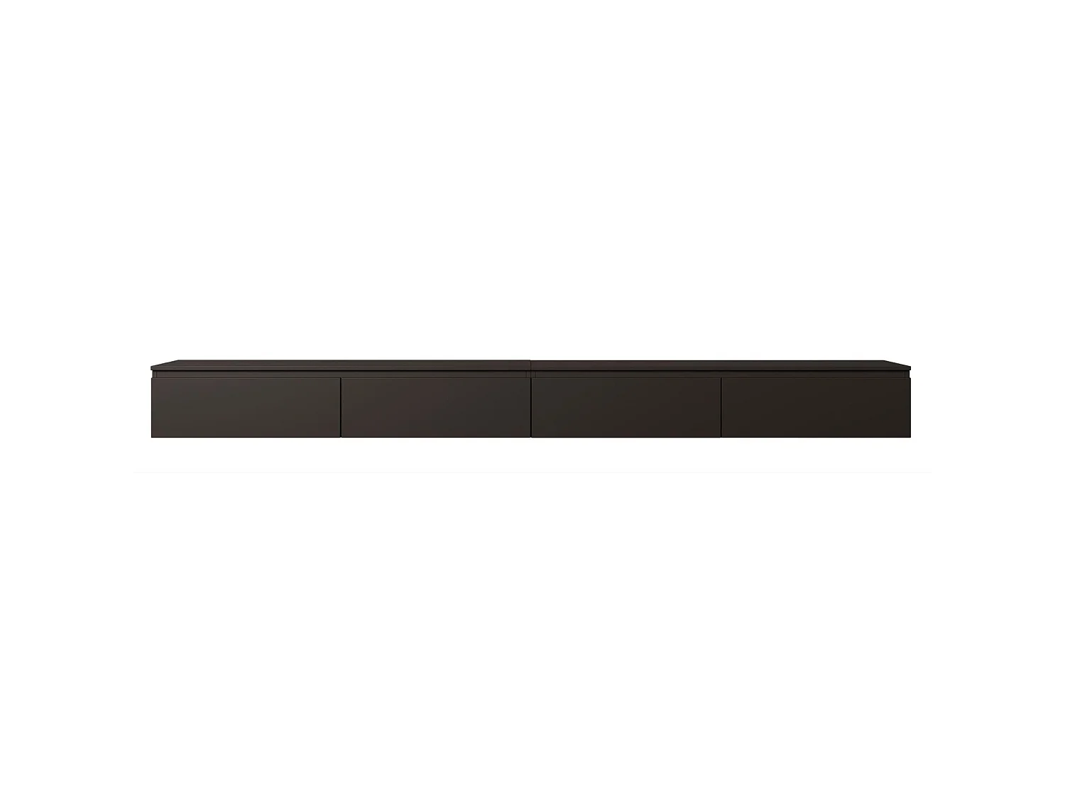 Hangend tv-meubel met 4 kleppen – 300 cm – zwart – BEMMI