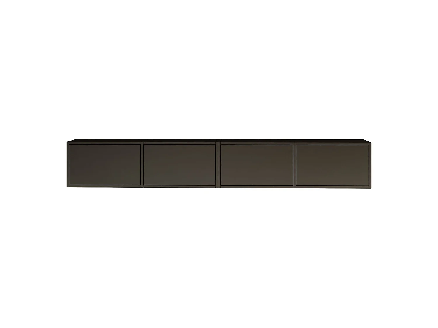 Hängendes TV-Board mit vier Klappen 200 cm – Schwarz – FRAMME