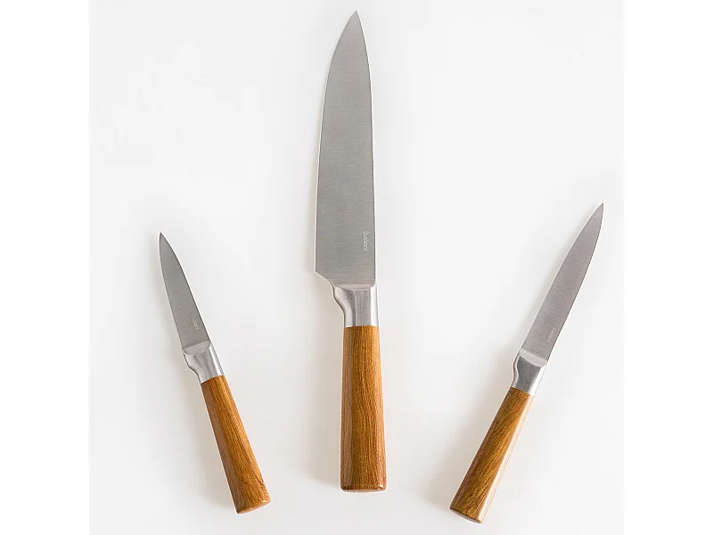 Lot de 3 couteaux TOCHIGI Marron