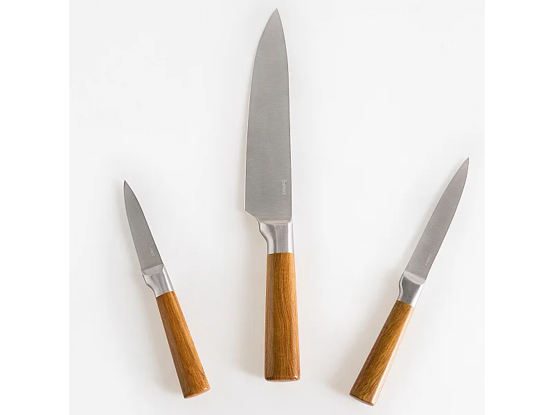 Lot de 3 couteaux TOCHIGI Marron