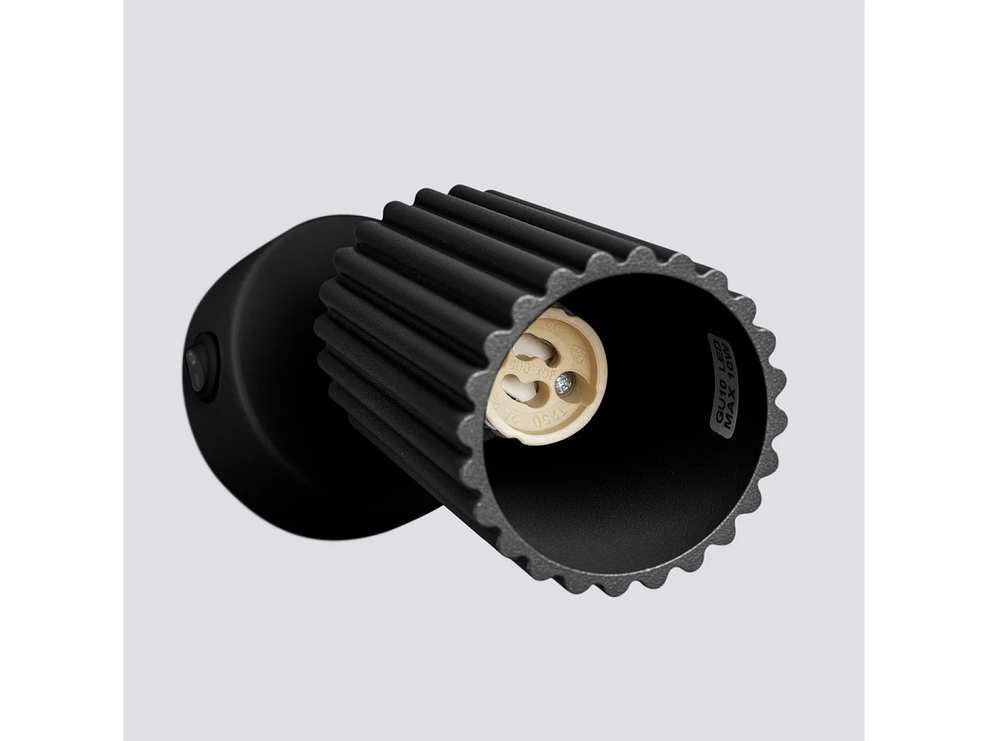 Applique Onyx noir avec interrupteur