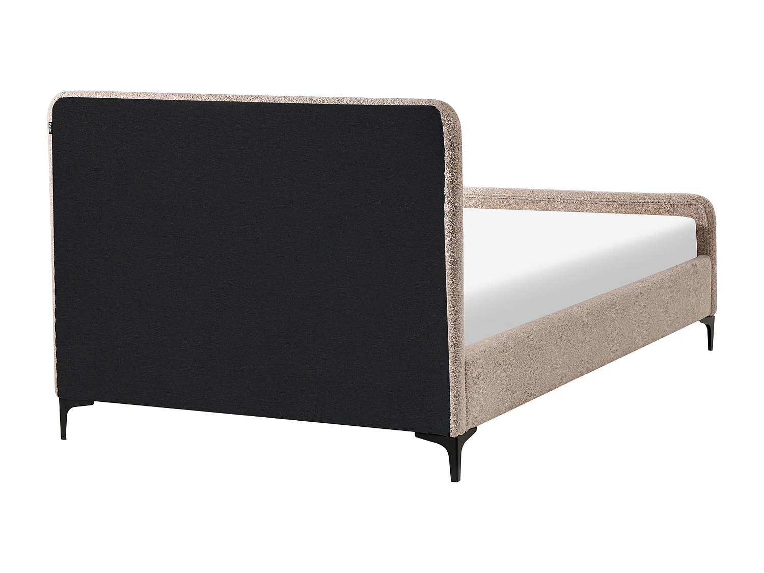 Lit avec sommier Bouclé LUNAN 120 x 200 cm Beige