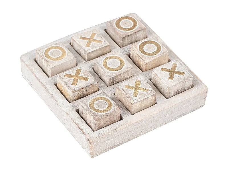 Jeu du morpion ASJUT Bois de manguier Beige