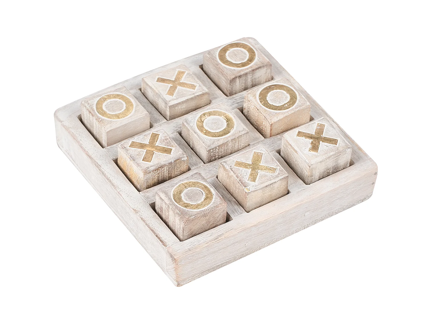 Jeu du morpion ASJUT Bois de manguier Beige