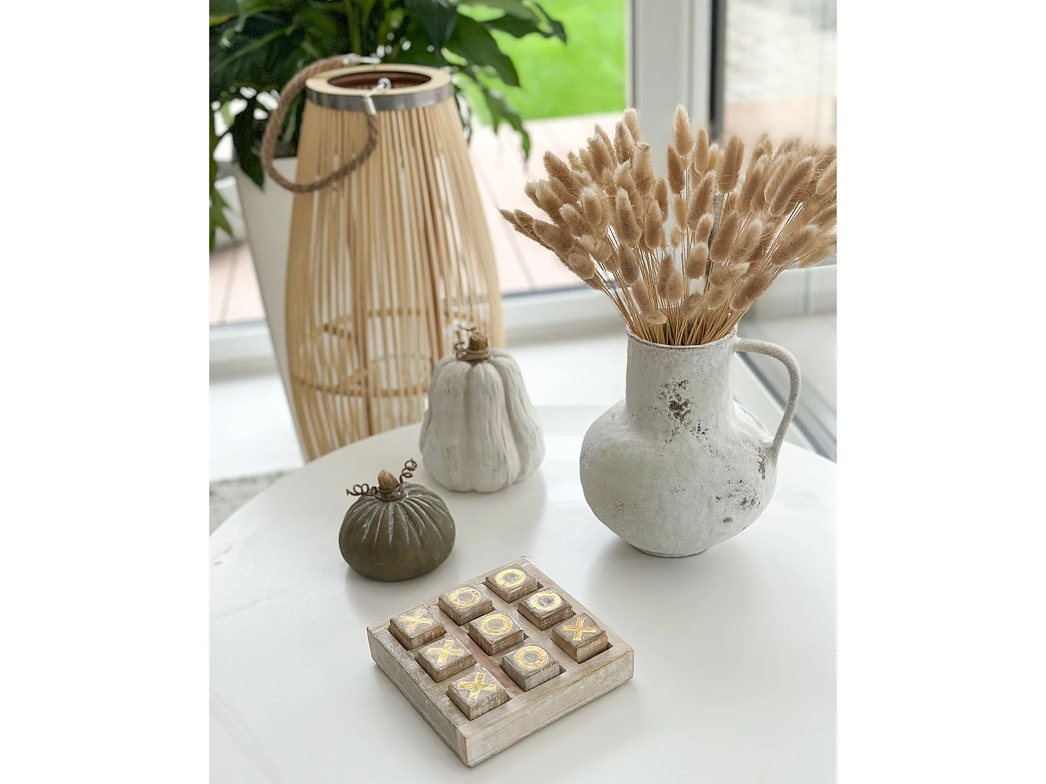 Tic-Tac-Toe Game ASJUT Mango Wood Beige