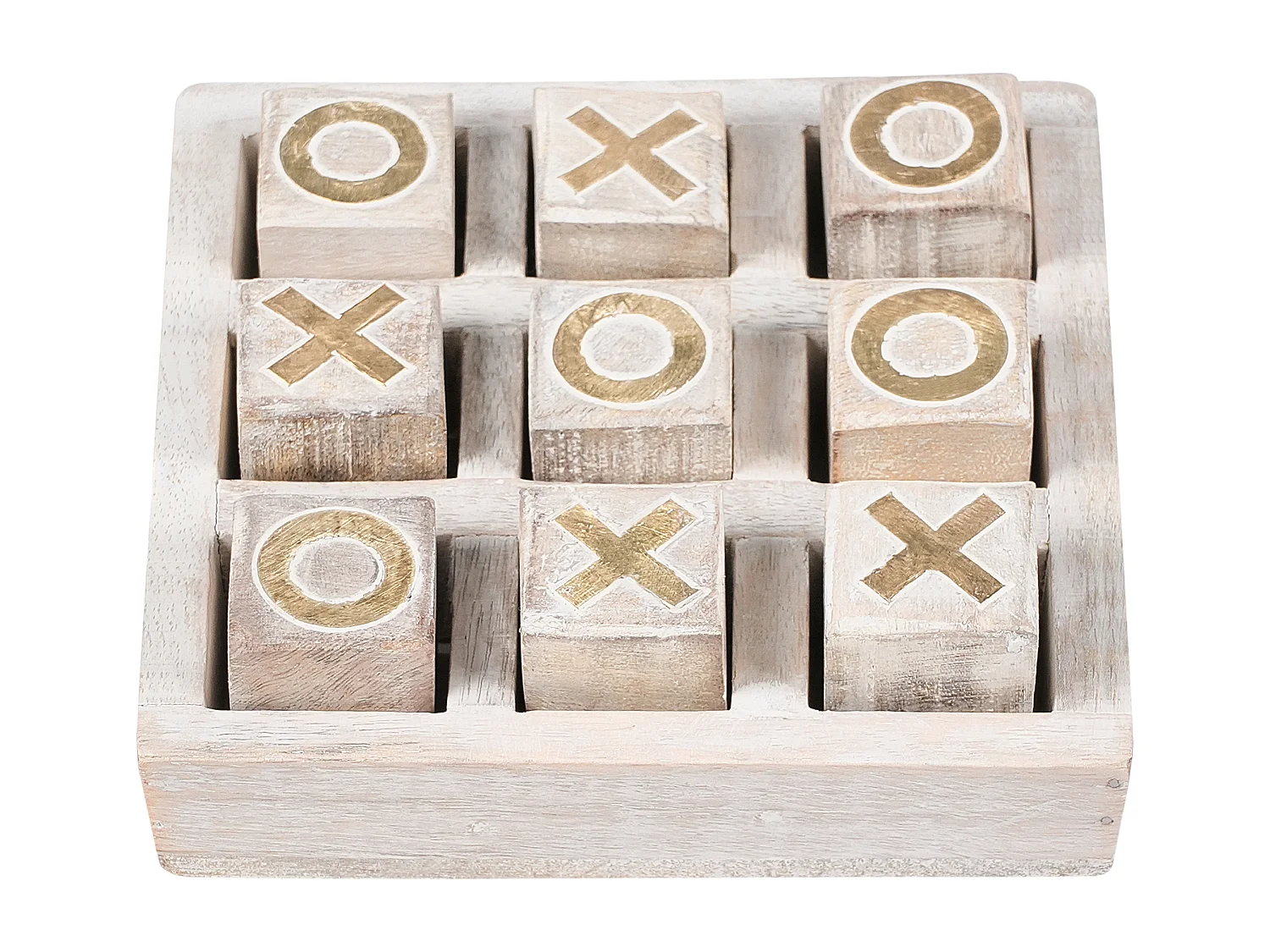 Jeu du morpion ASJUT Bois de manguier Beige