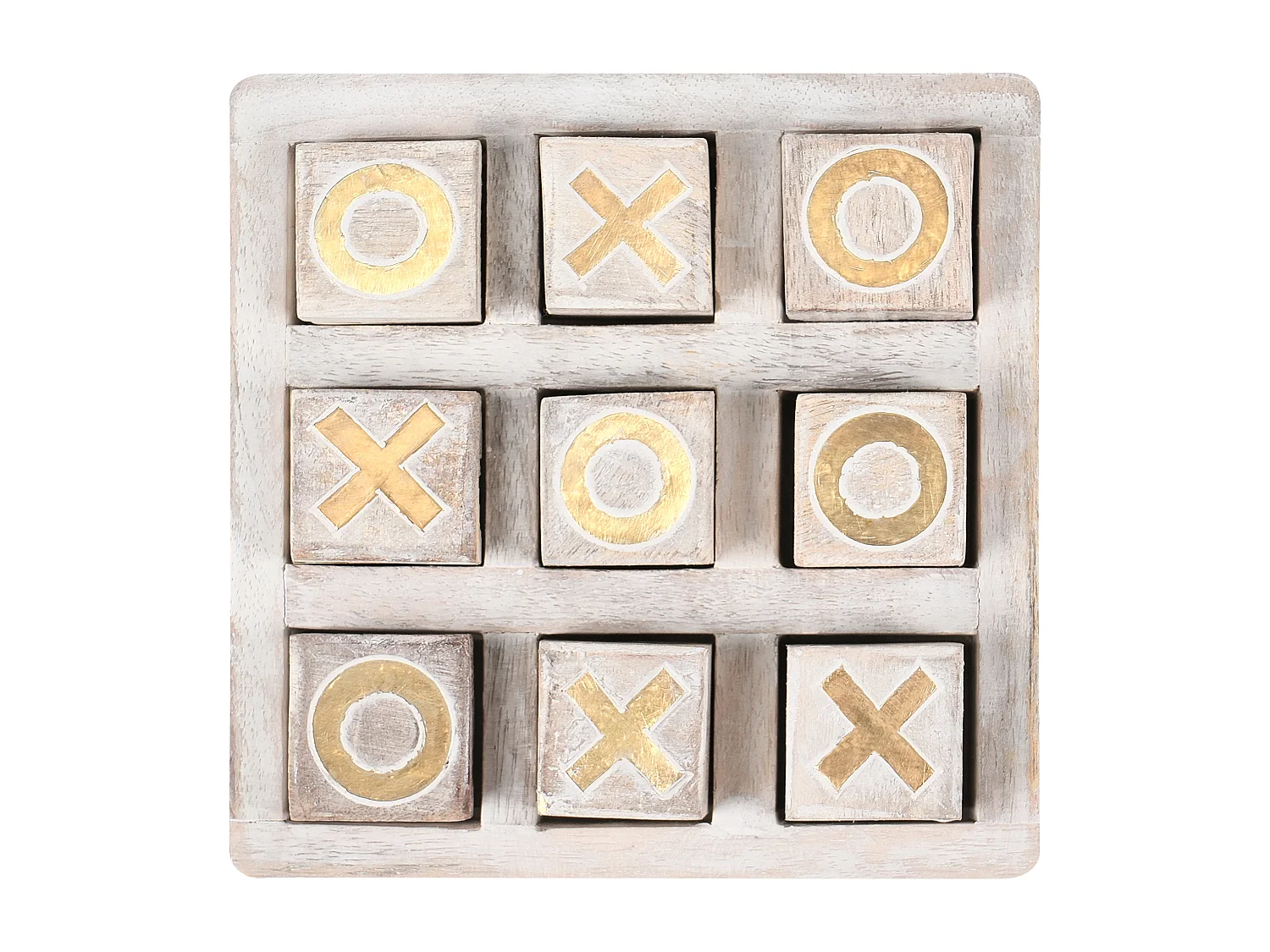 Jeu du morpion ASJUT Bois de manguier Beige