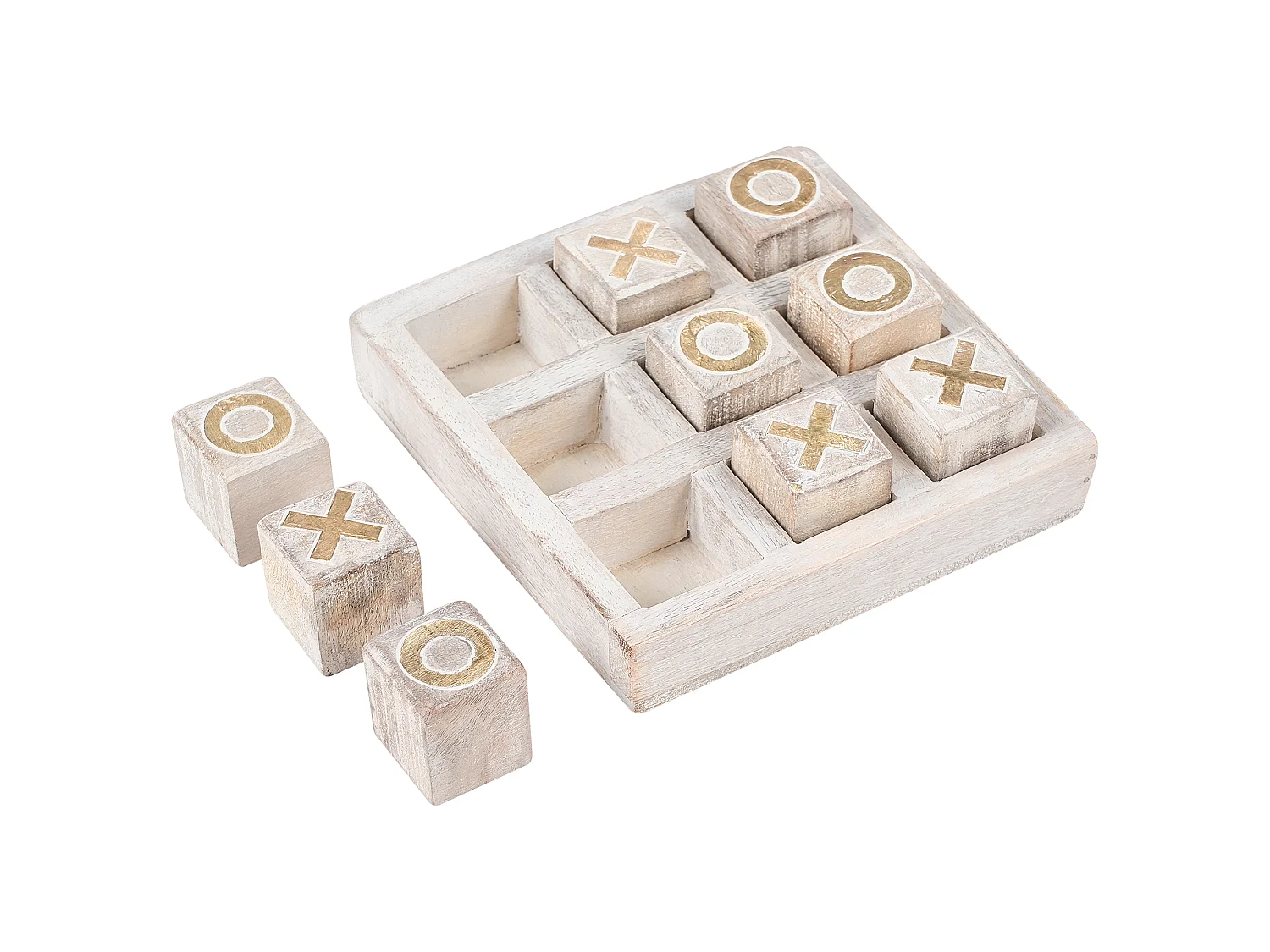 Tic-Tac-Toe Game ASJUT Mango Wood Beige