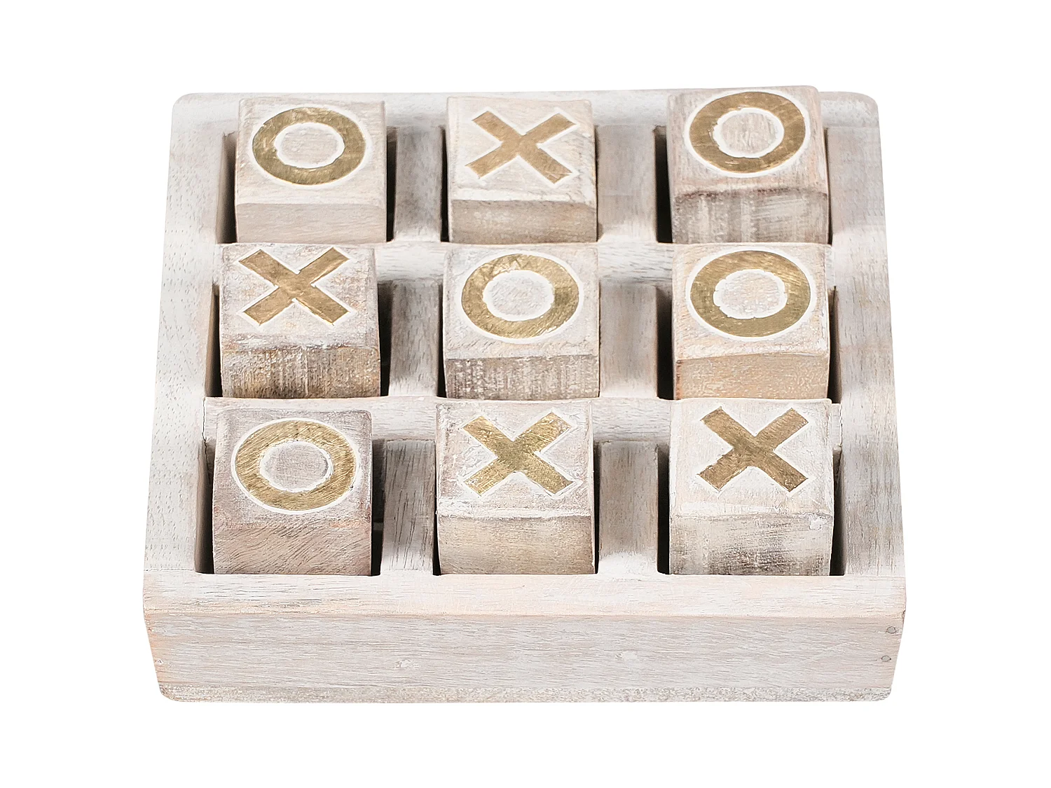 Tic-Tac-Toe Game ASJUT Mango Wood Beige