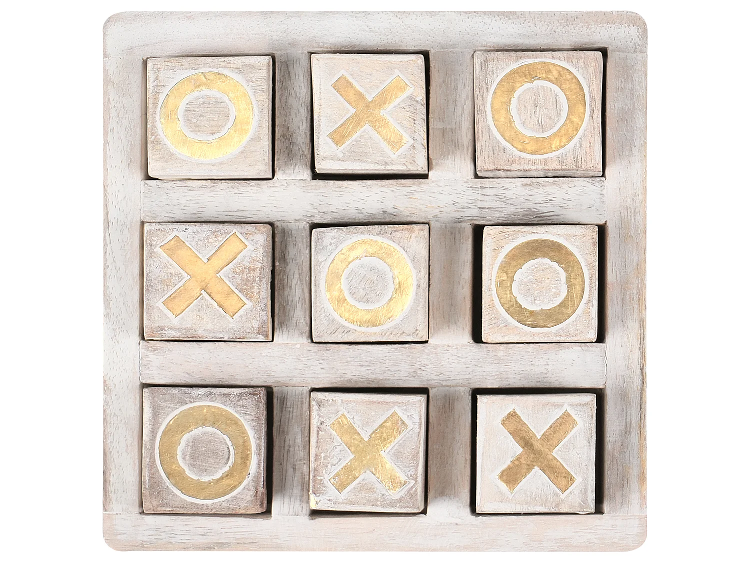 Tic-Tac-Toe Game ASJUT Mango Wood Beige