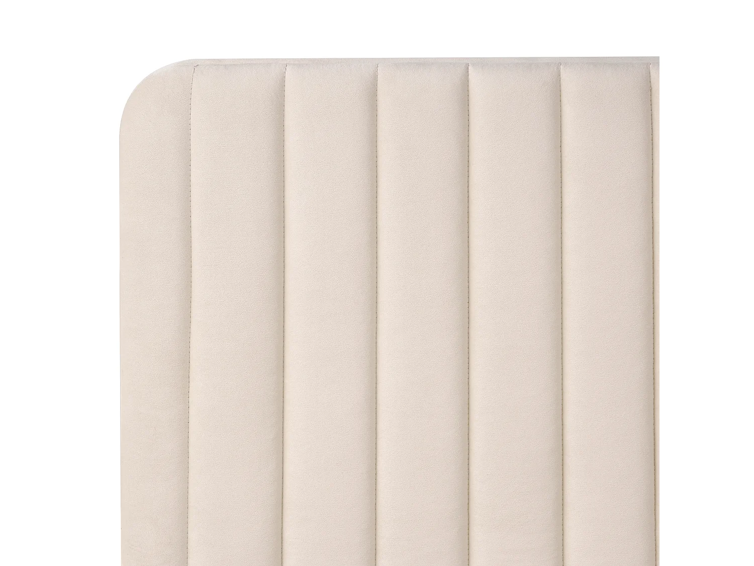 Lit avec sommier Velours LUNAN 120 x 200 cm Beige clair