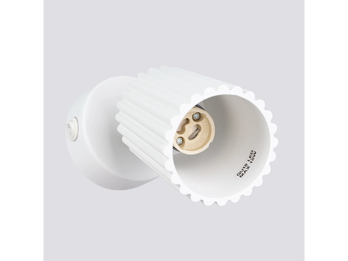 Applique Onyx blanc avec interrupteur