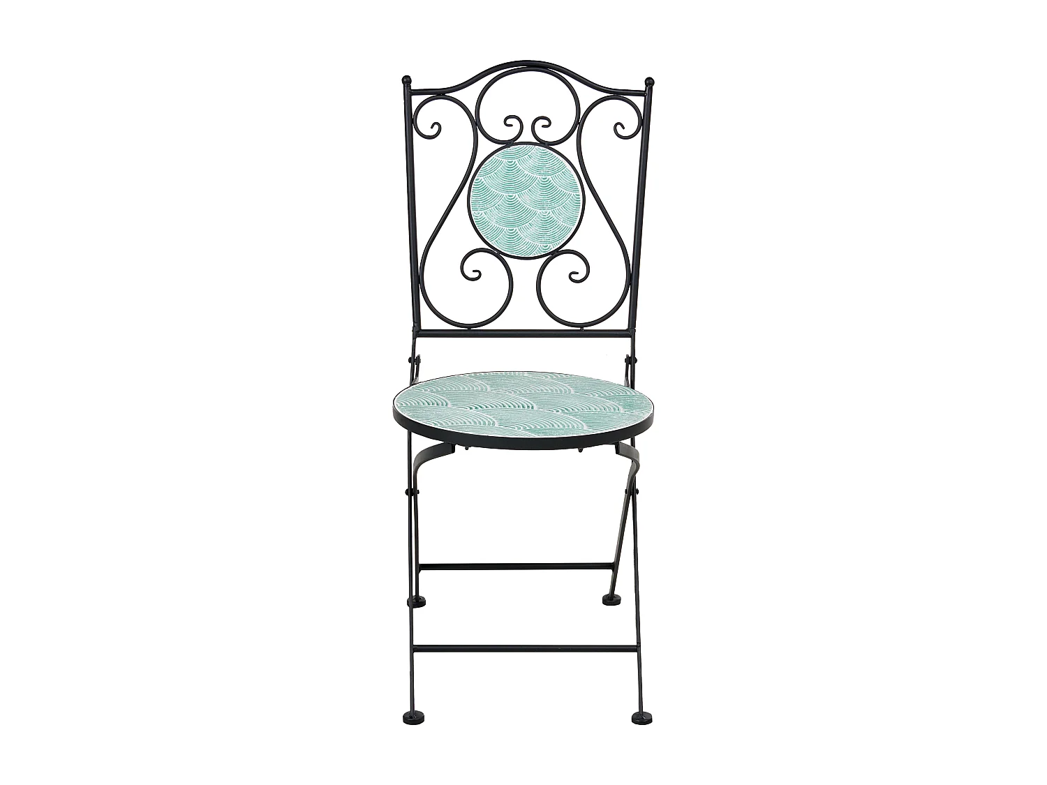 Lot de 2 chaises de jardin ANAPO Pliant Métal Noir