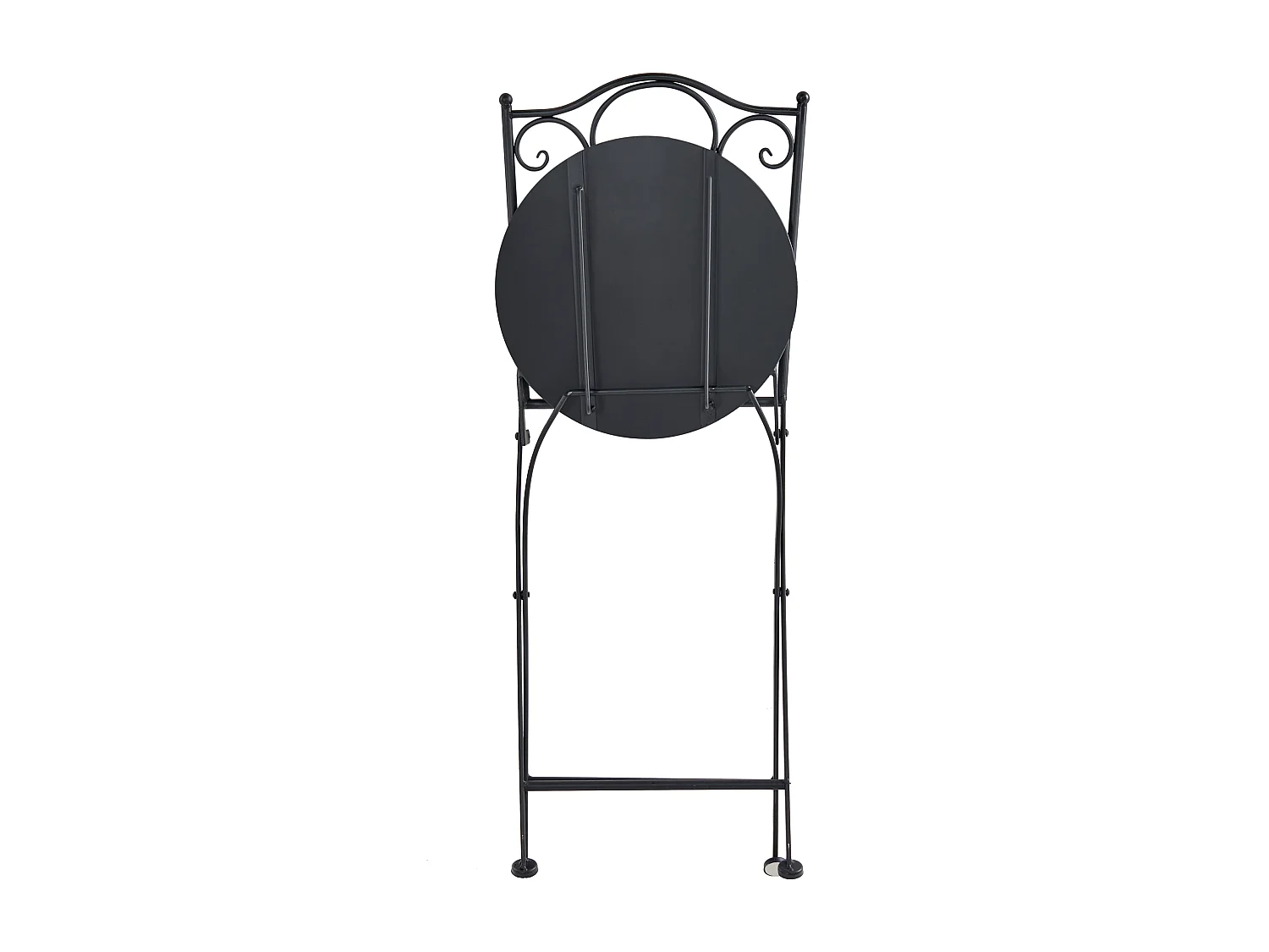 Lot de 2 chaises de jardin ANAPO Pliant Métal Noir