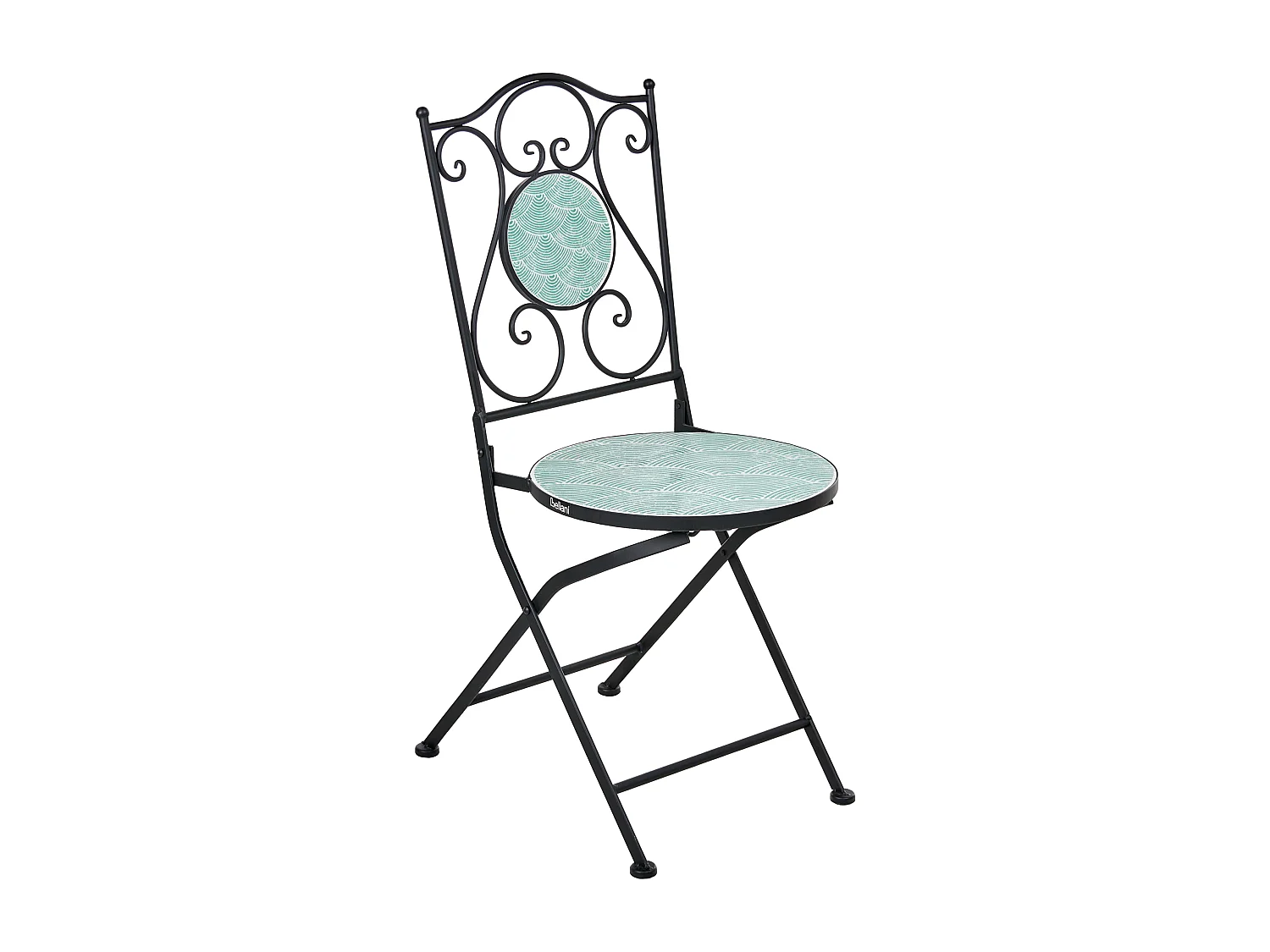 Lot de 2 chaises de jardin ANAPO Pliant Métal Noir