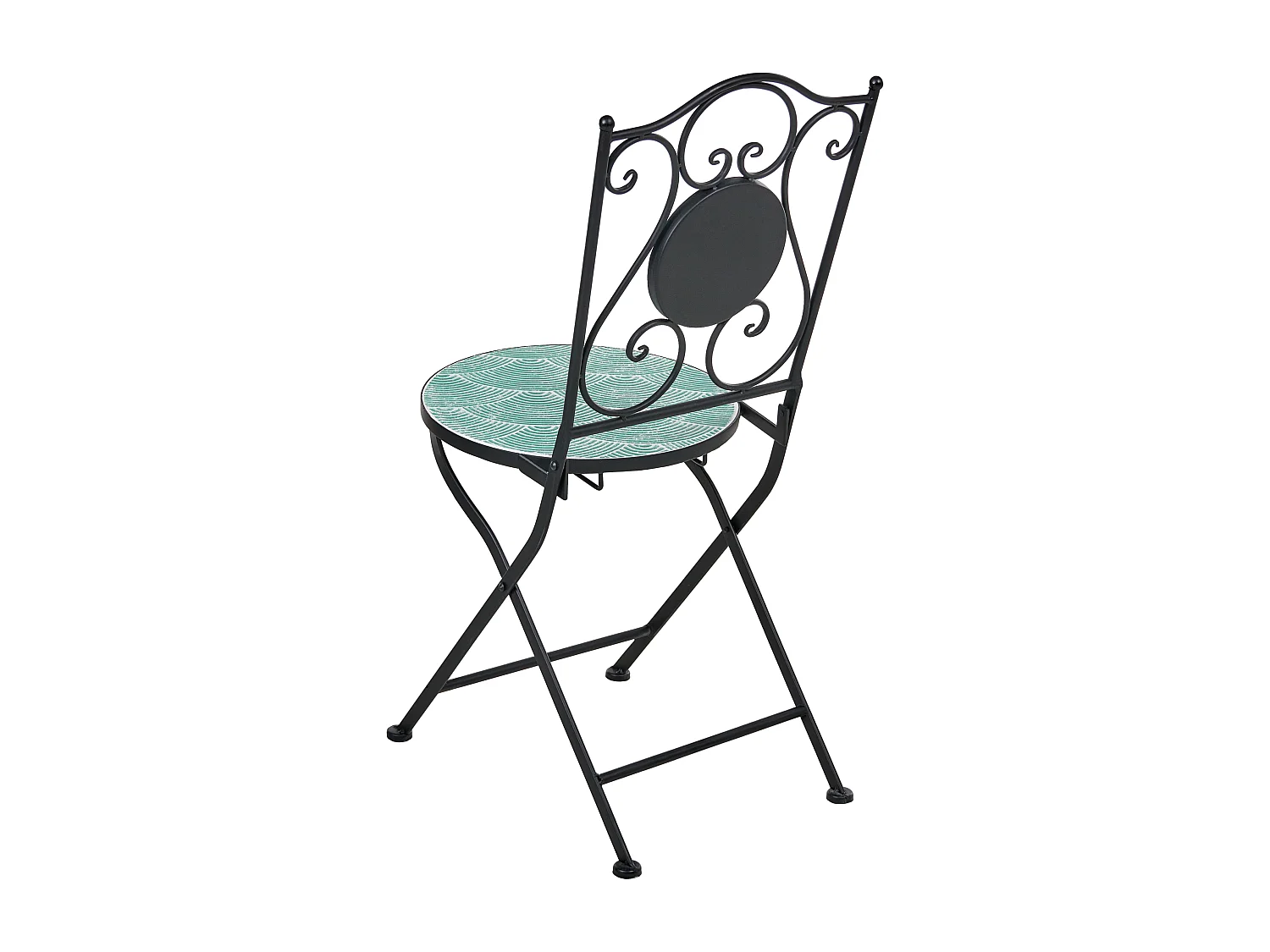 Lot de 2 chaises de jardin ANAPO Pliant Métal Noir