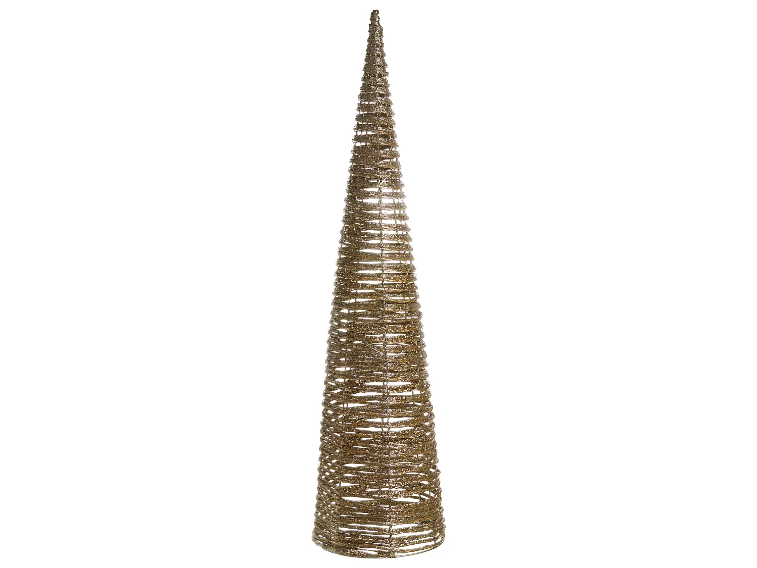 Set of 3 Christmas Decorations LED TUELSO Christmas Tree 60/80/100 cm Gold