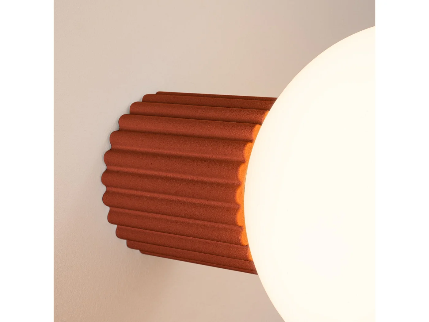 Applique Orbis rouge ochra IP44